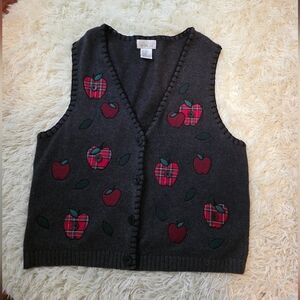 Vintage Apple Patterned Vest